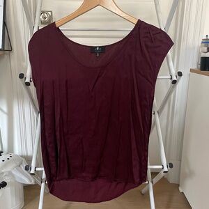 7 for all mankind -- maroon boatneck shirt